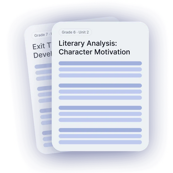 Novel literary analysis assignments saved in the EnlightenAI resource library