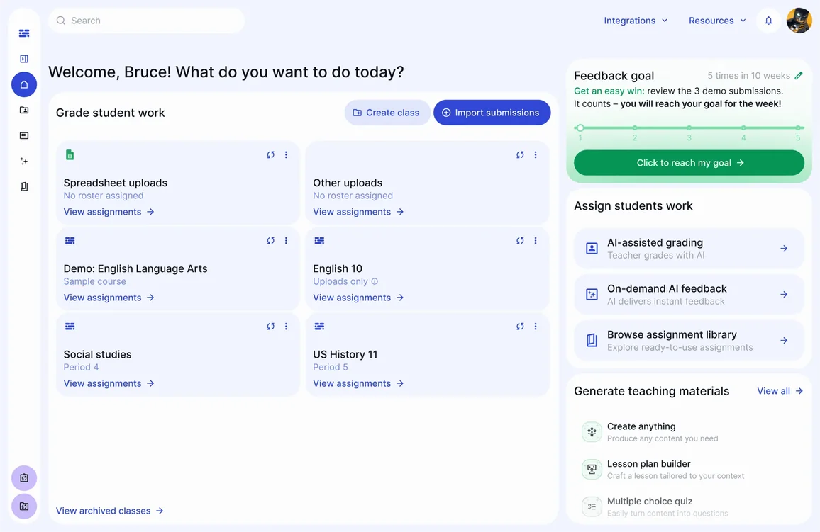 EnlightenAI teacher dashboard